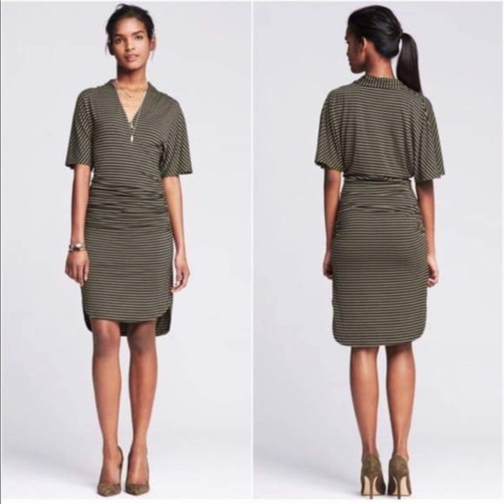 Banana Republic Striped Wrap Dress